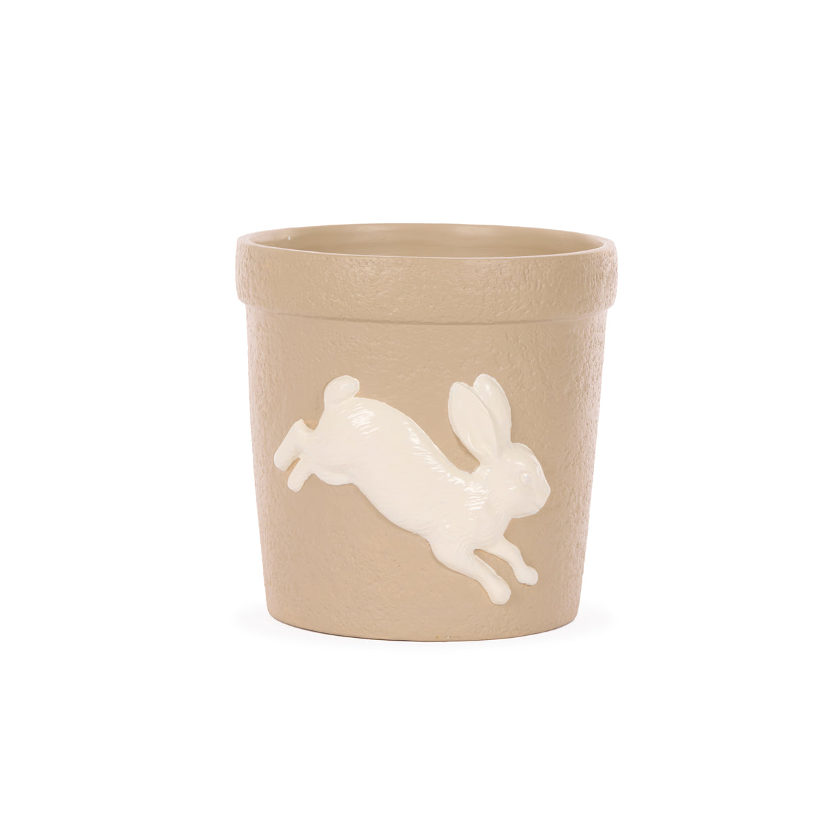 NATURAL EMBOSSED JUMPING LAPIN PLANTER