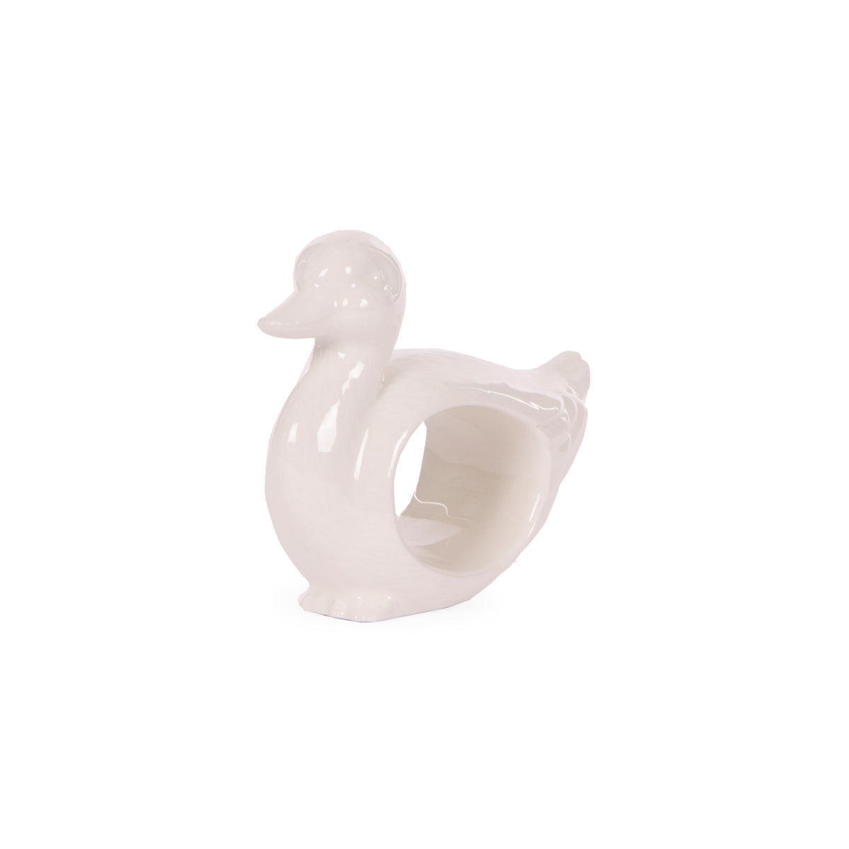 WHITE DUCKING NAPKIN RING