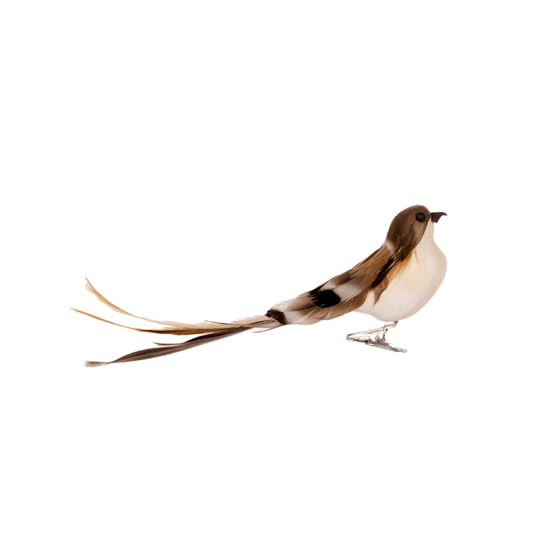 Natural Feather Clip Bird