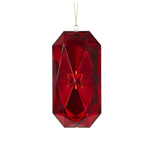 Red Crystal Cut Ornament Hanging