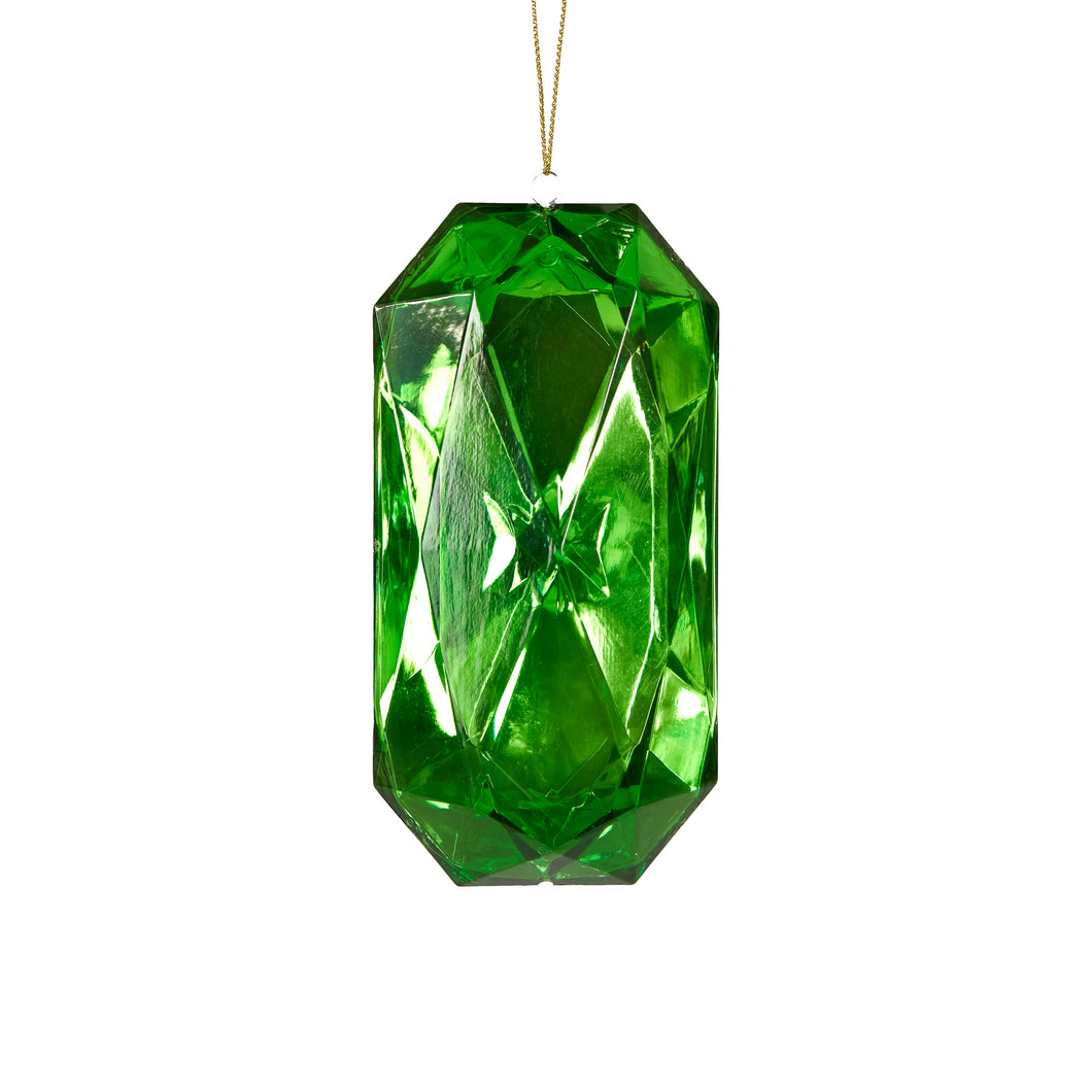 Green Crystal Cut Ornament Hanging