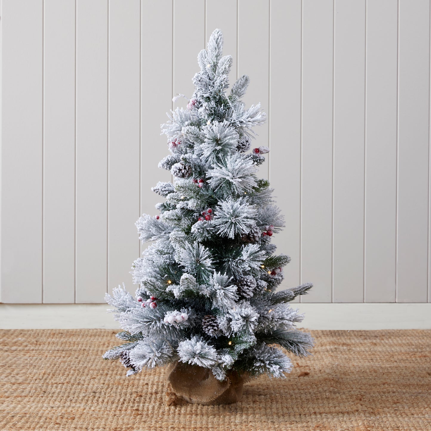 Potted Douglas Fir Snow 3Ft - 50 Led