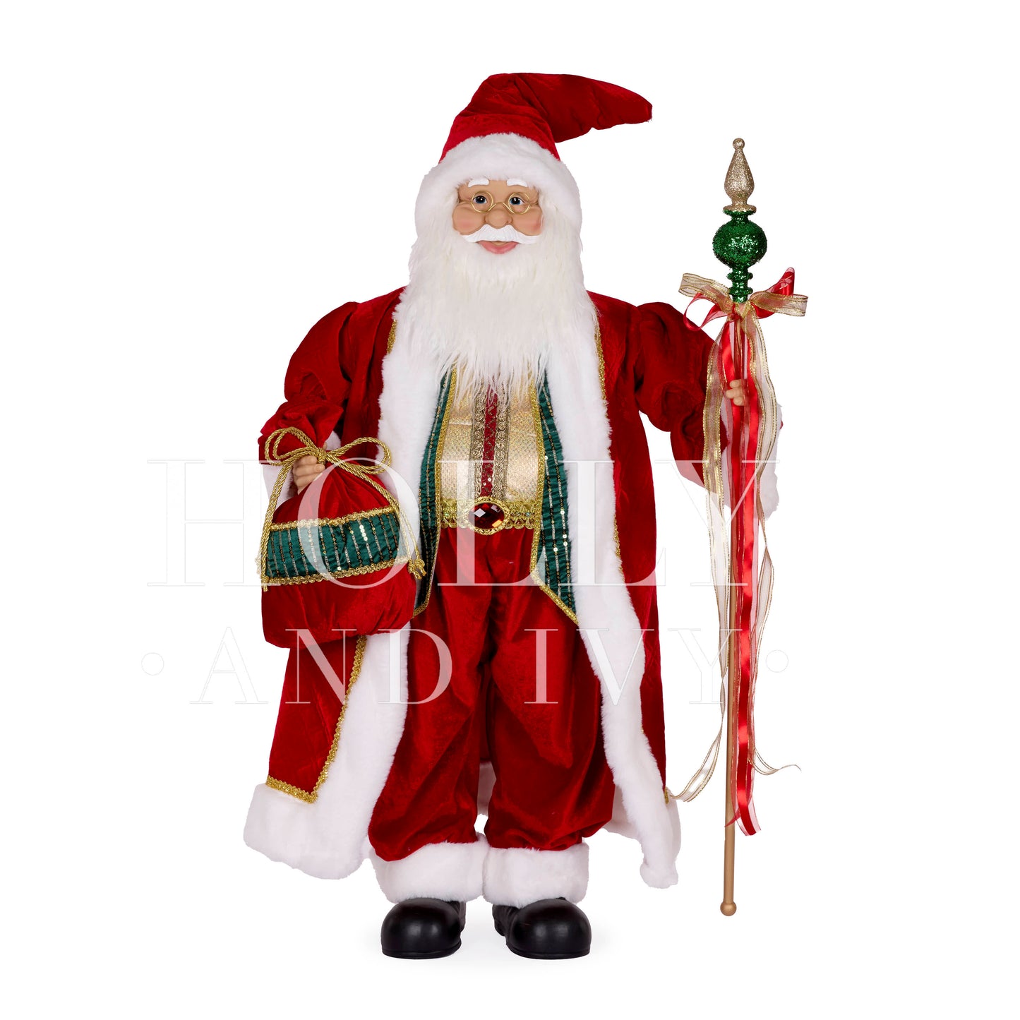 90CM RED FABRIC SANTA