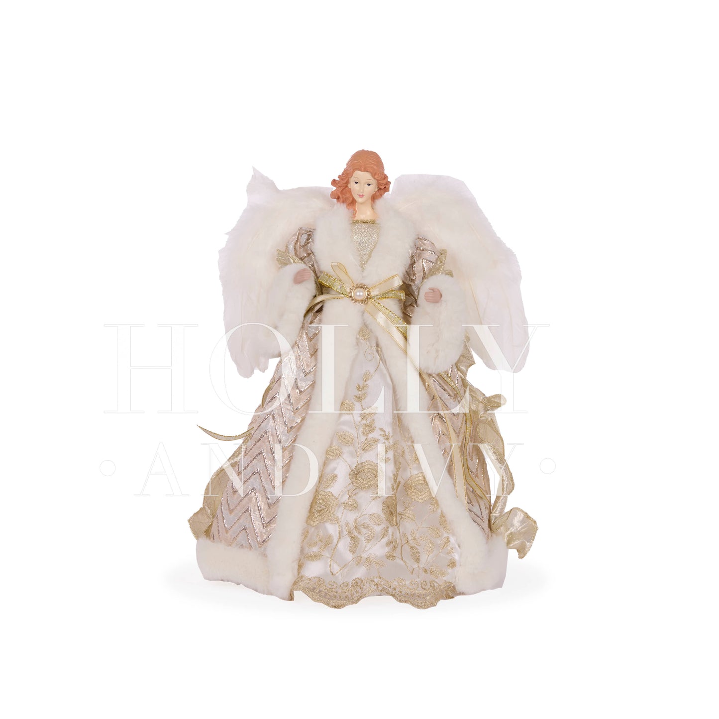 CHAMPAGNE CHRISTMAS ANGEL TOPPER