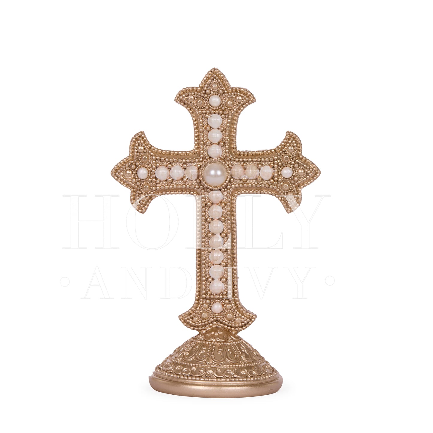 24CM PEARL STANDING CROSS