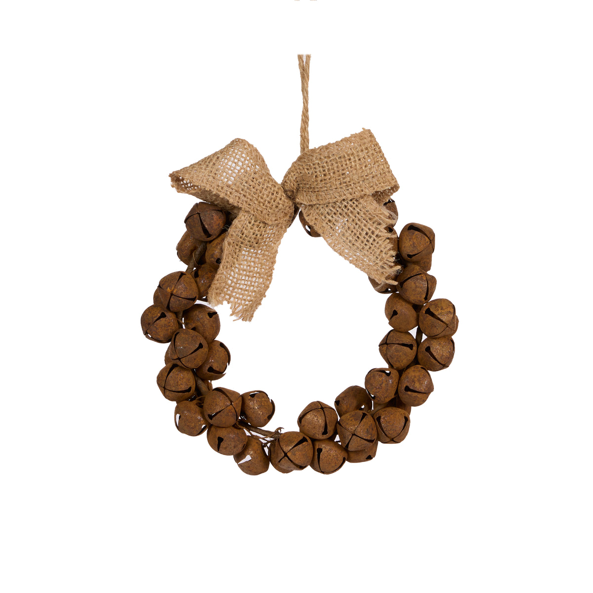 16cm Rusty Nut Bell Wreath