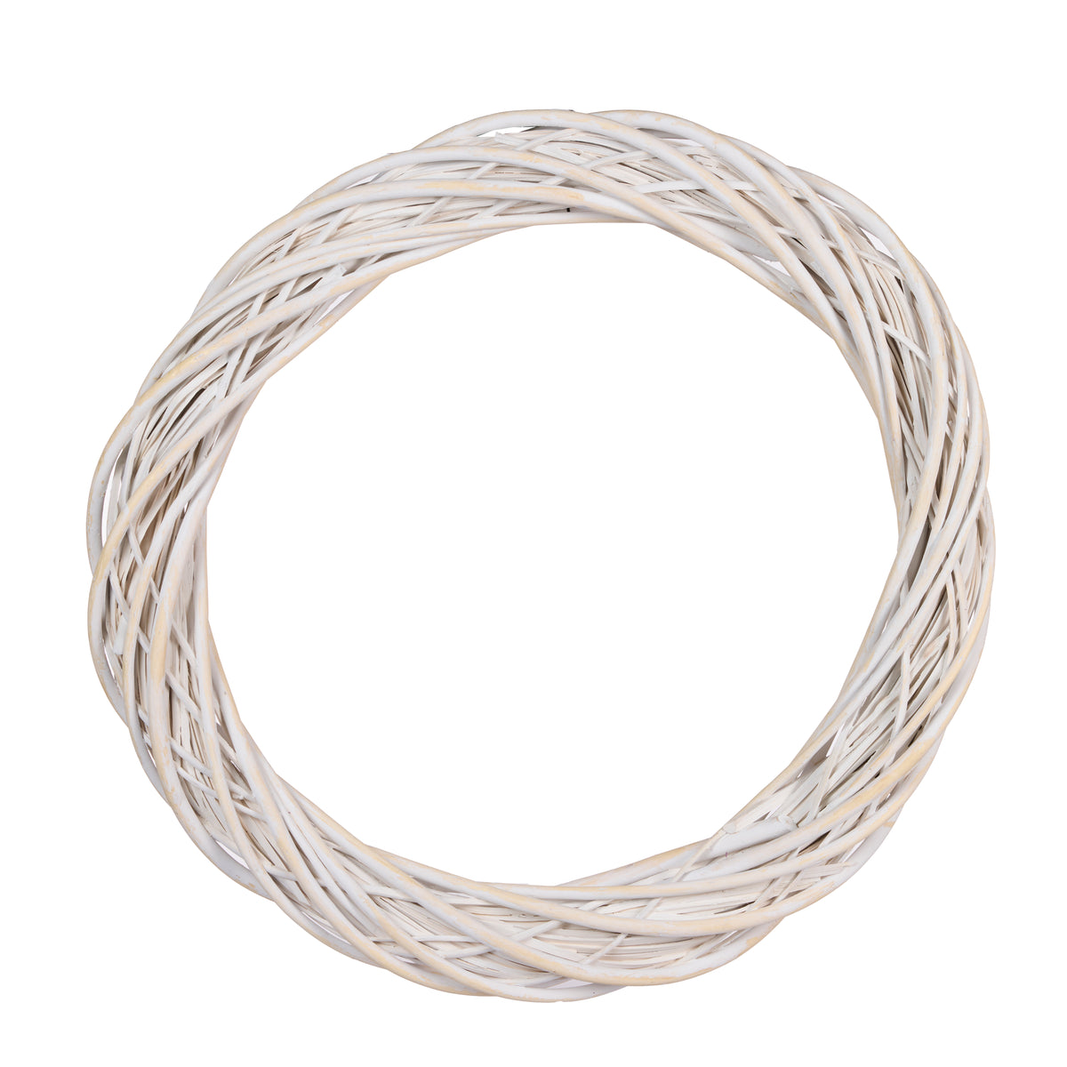 60cm White Willow Floral Wreath