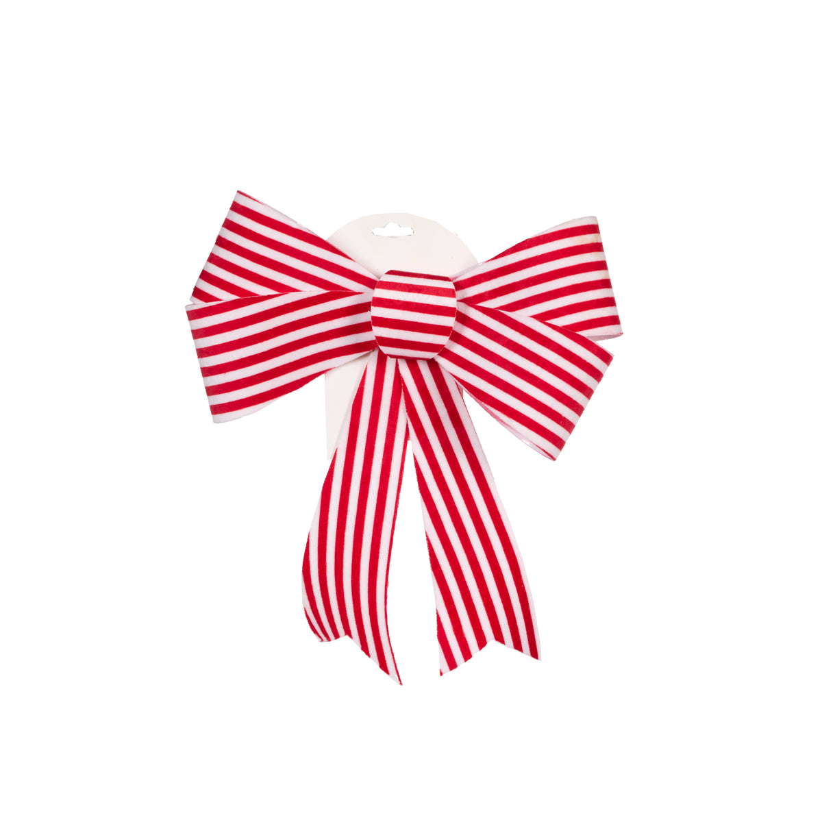 Red and White Striped Gift Bow