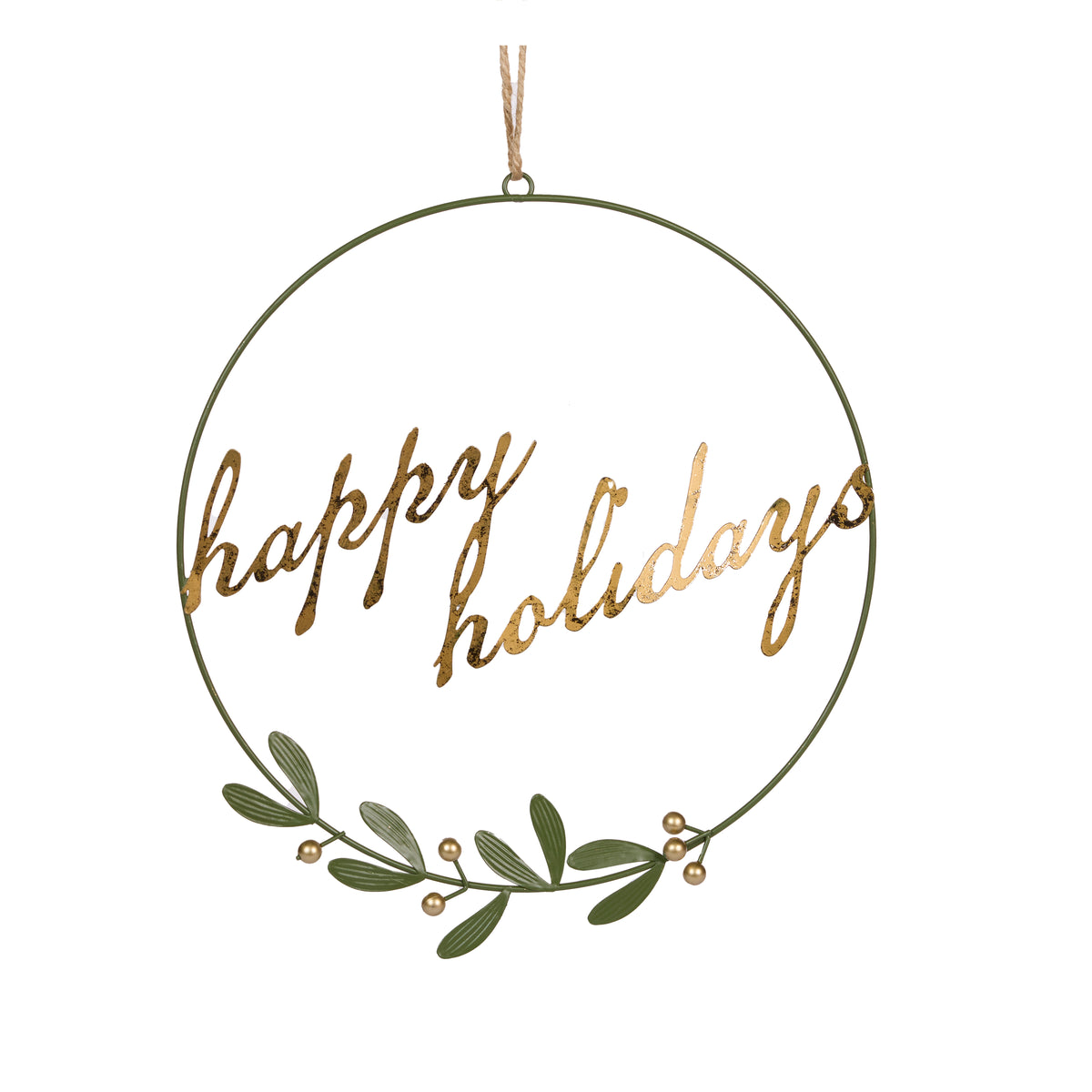 Festive Brown Happy Holidays Sign