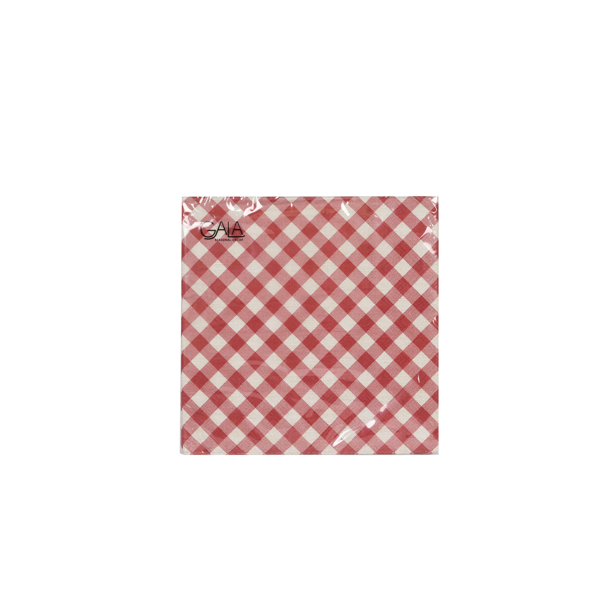 20/pk Red and White Gingham Napkin