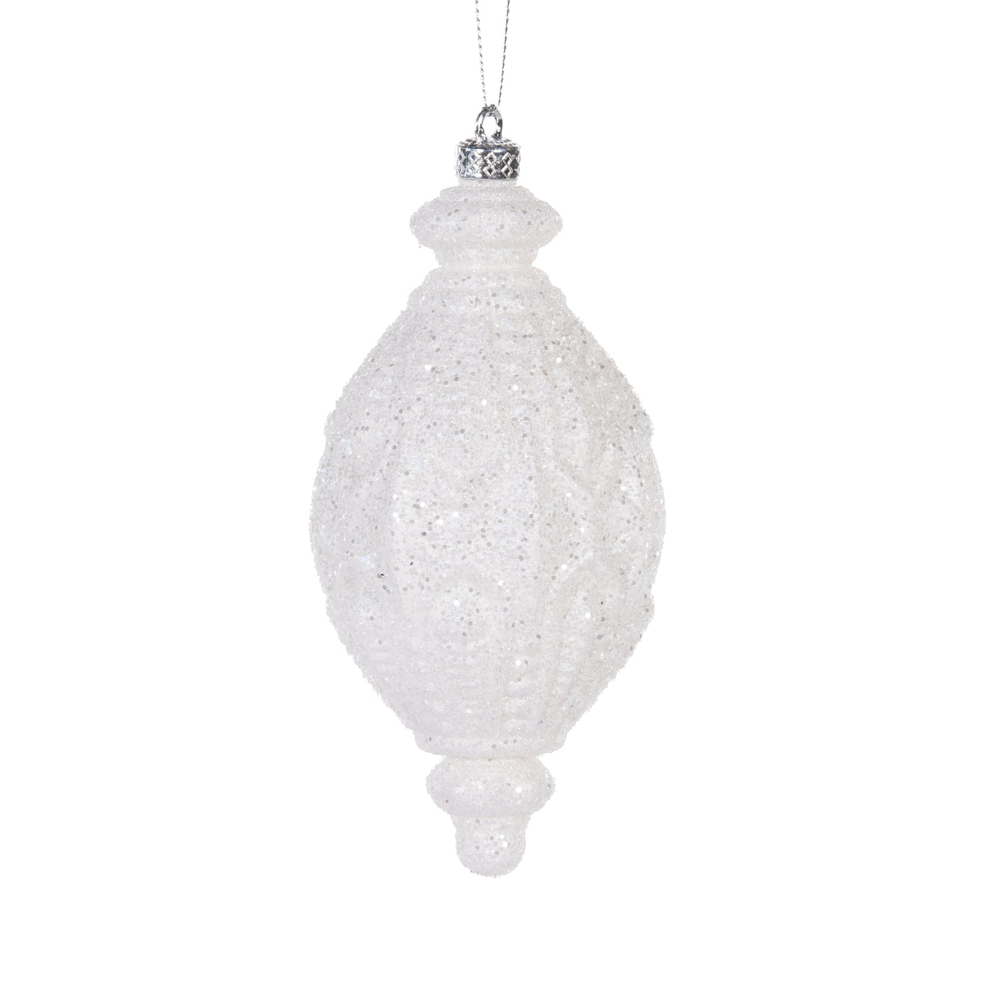 White Intricate Drop Bauble
