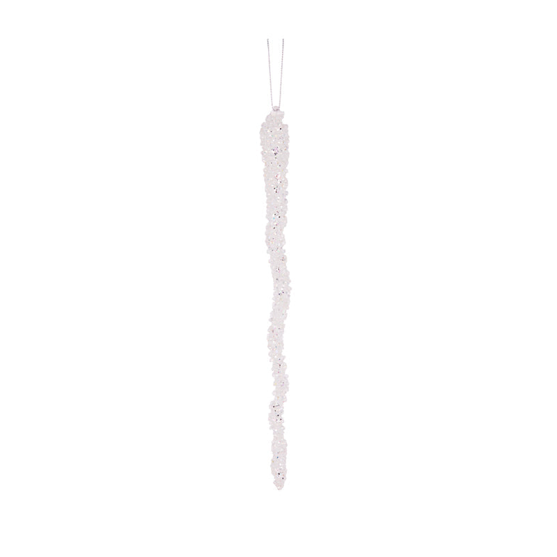 25cm Frosted Wavy Icicle