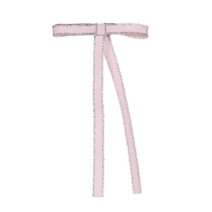 6pk Pink Tinsel Bows