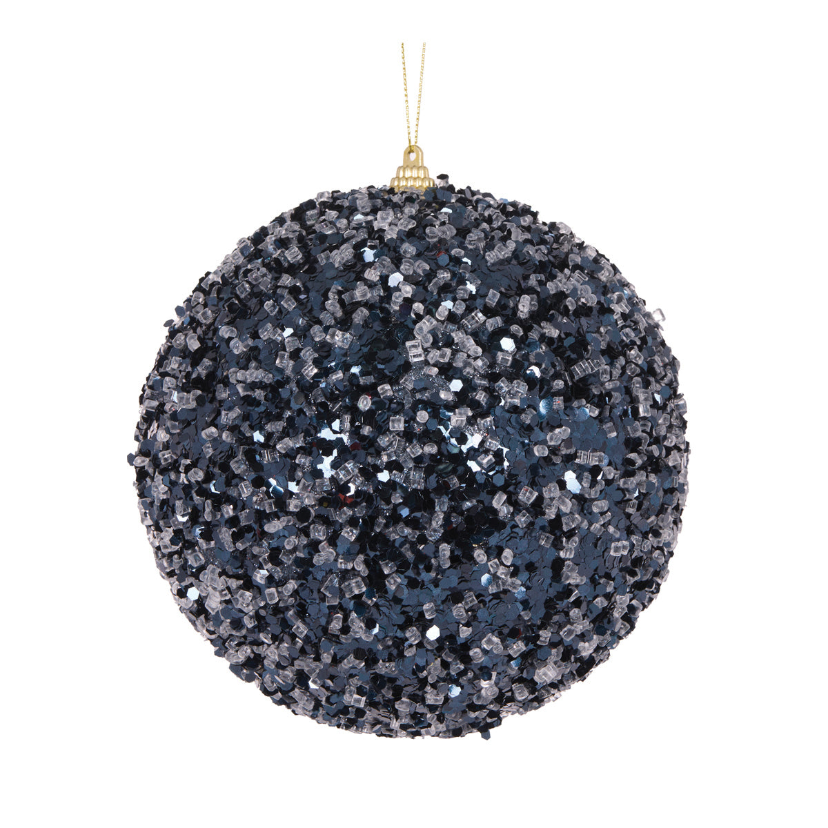 XL NAVY CRYSTALS BAUBLE