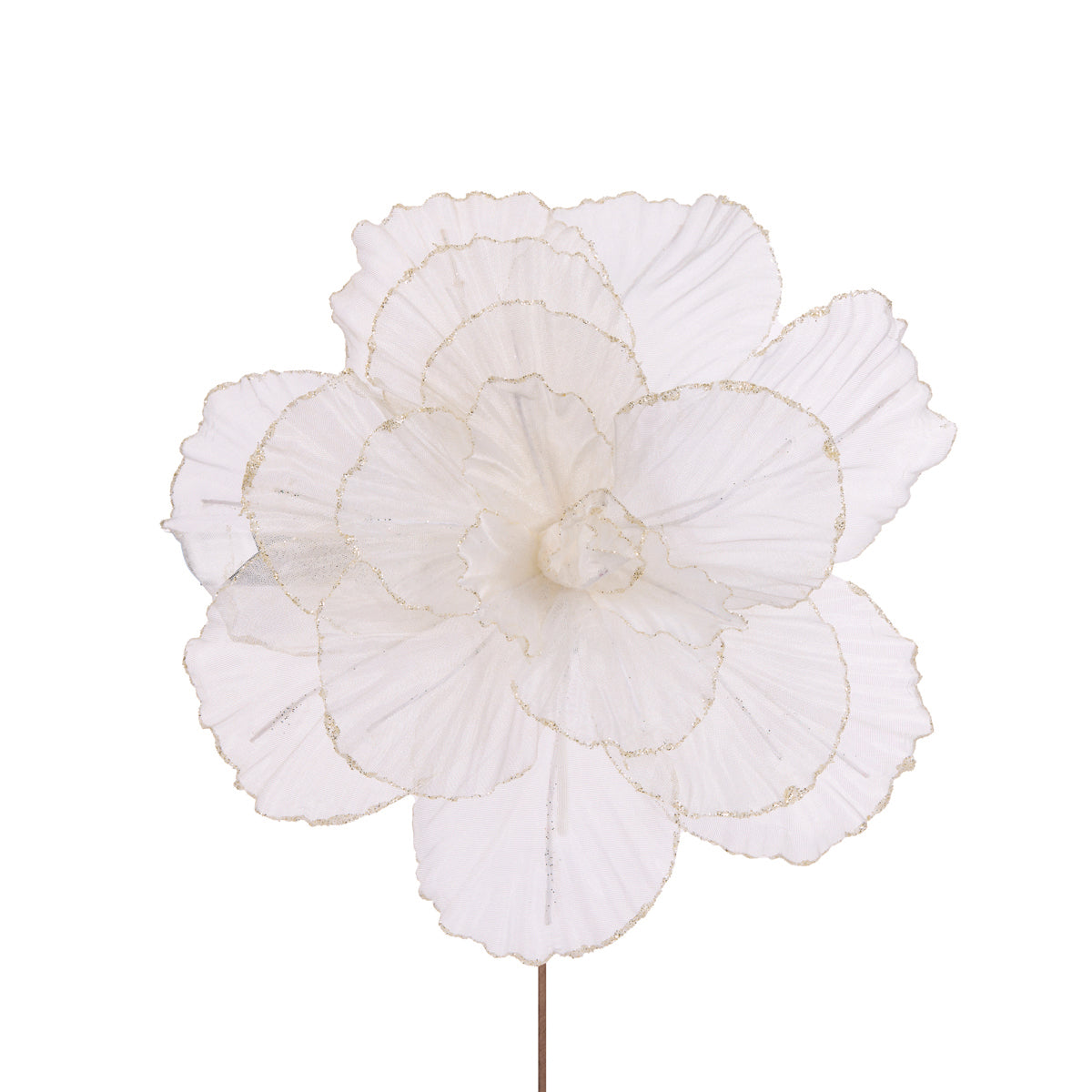 Sheer Ivory Layered Camellia