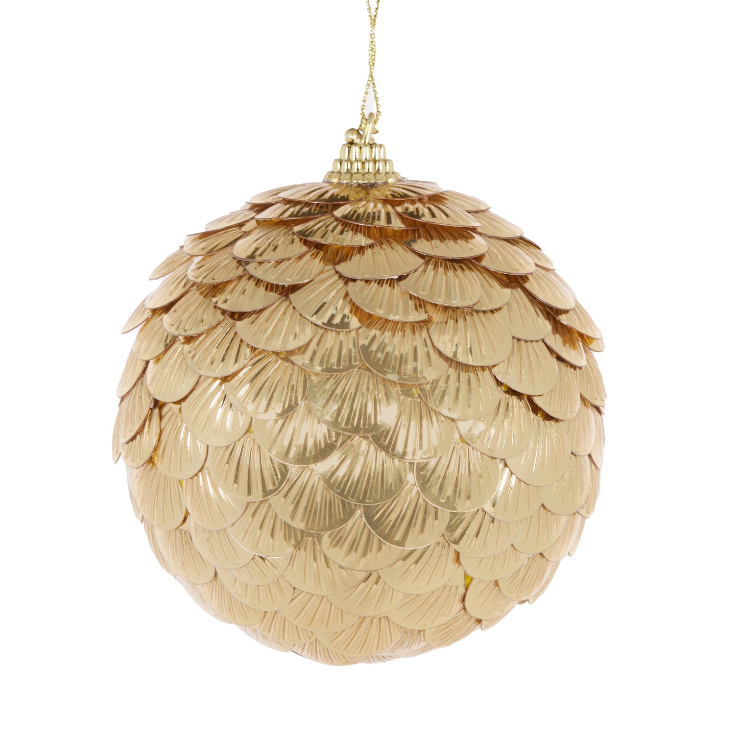 Metallic Gold Ginkgo Bauble