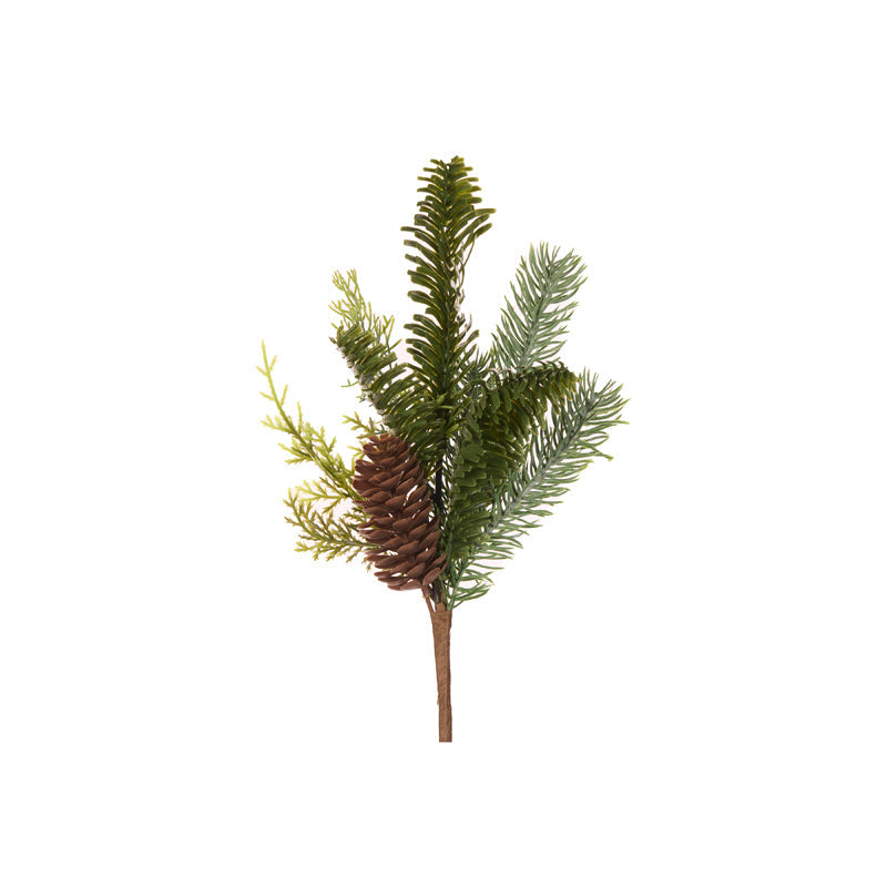 27cm Pinecone And Pine Foliage Pick