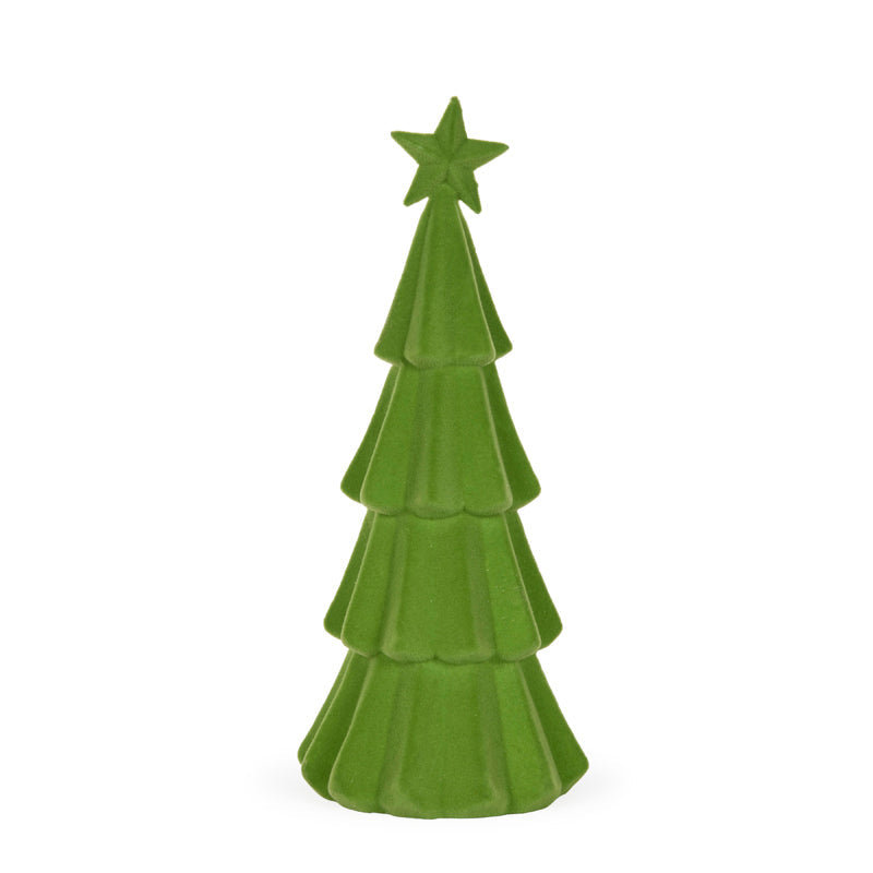 40cm Green Flocked Tree