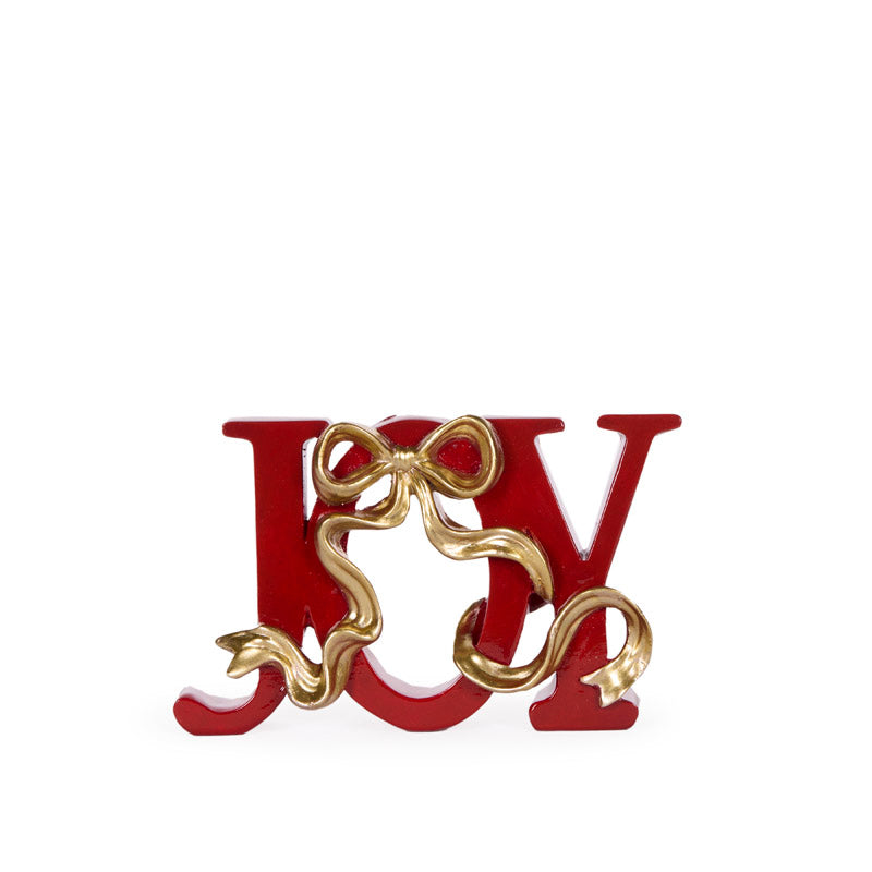 Gilded Bow Joy Sign