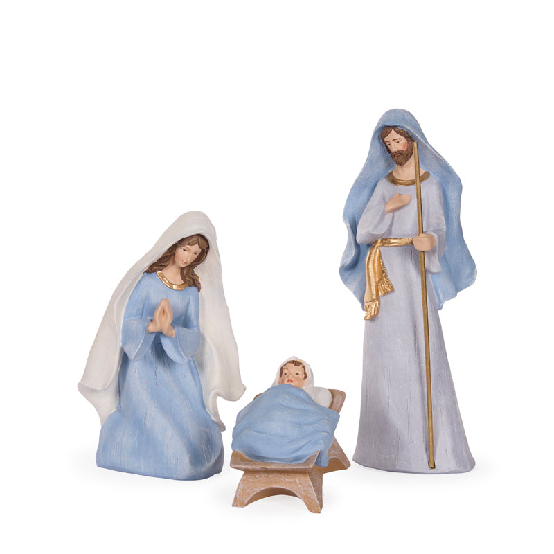3 Piece Blue Elegant Holy Family