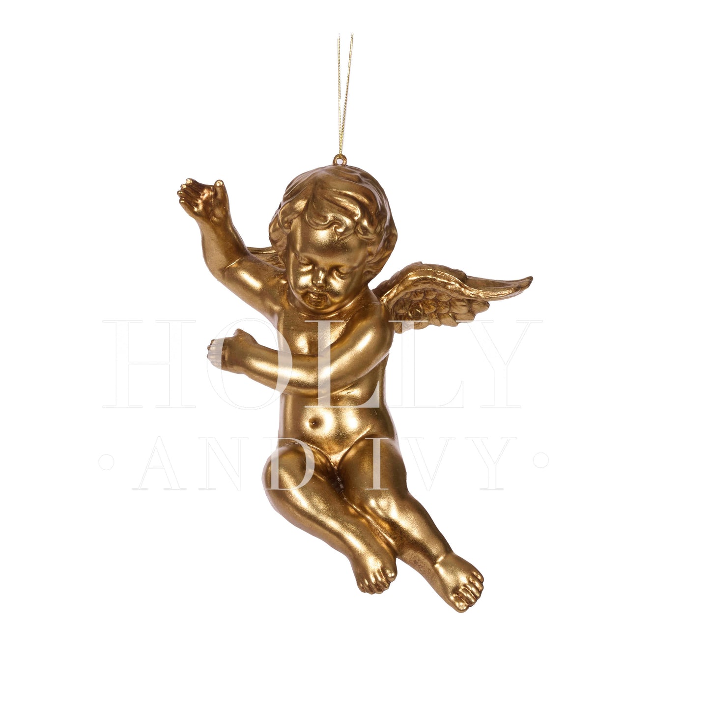38 CM GOLD CHERUB HANGING
