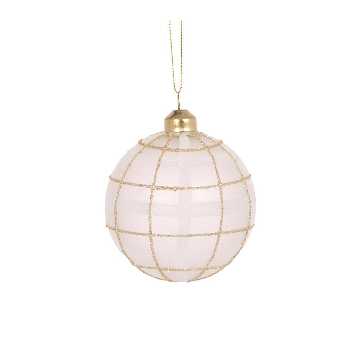 White Tartan Bauble