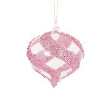 Load image into Gallery viewer, Pink Crystal Swirl Onion Bauble
