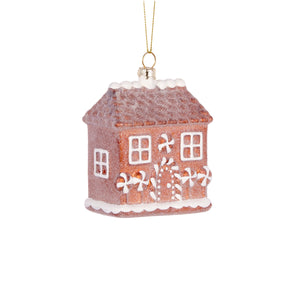 Retro Gingerbread House Ornament