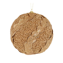 Load image into Gallery viewer, Xl Gold Glitter Leaf Bauble
