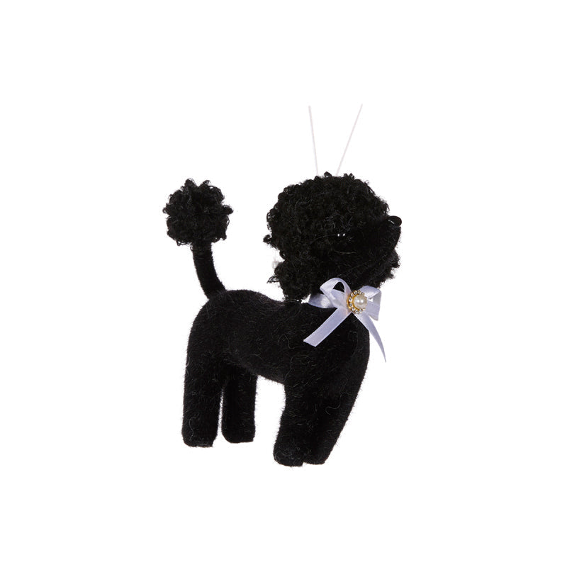 Hanging Black Poodle With Bow