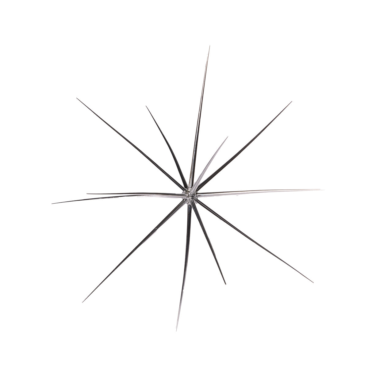 Large Metallic Silver Starburst Ornament