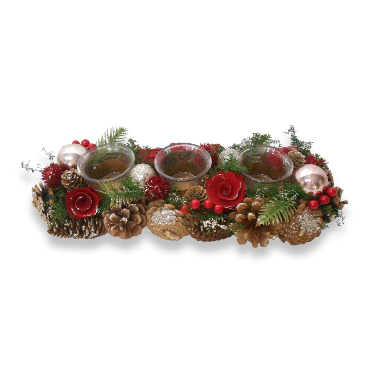 39cm Festive Pine Centrepiece
