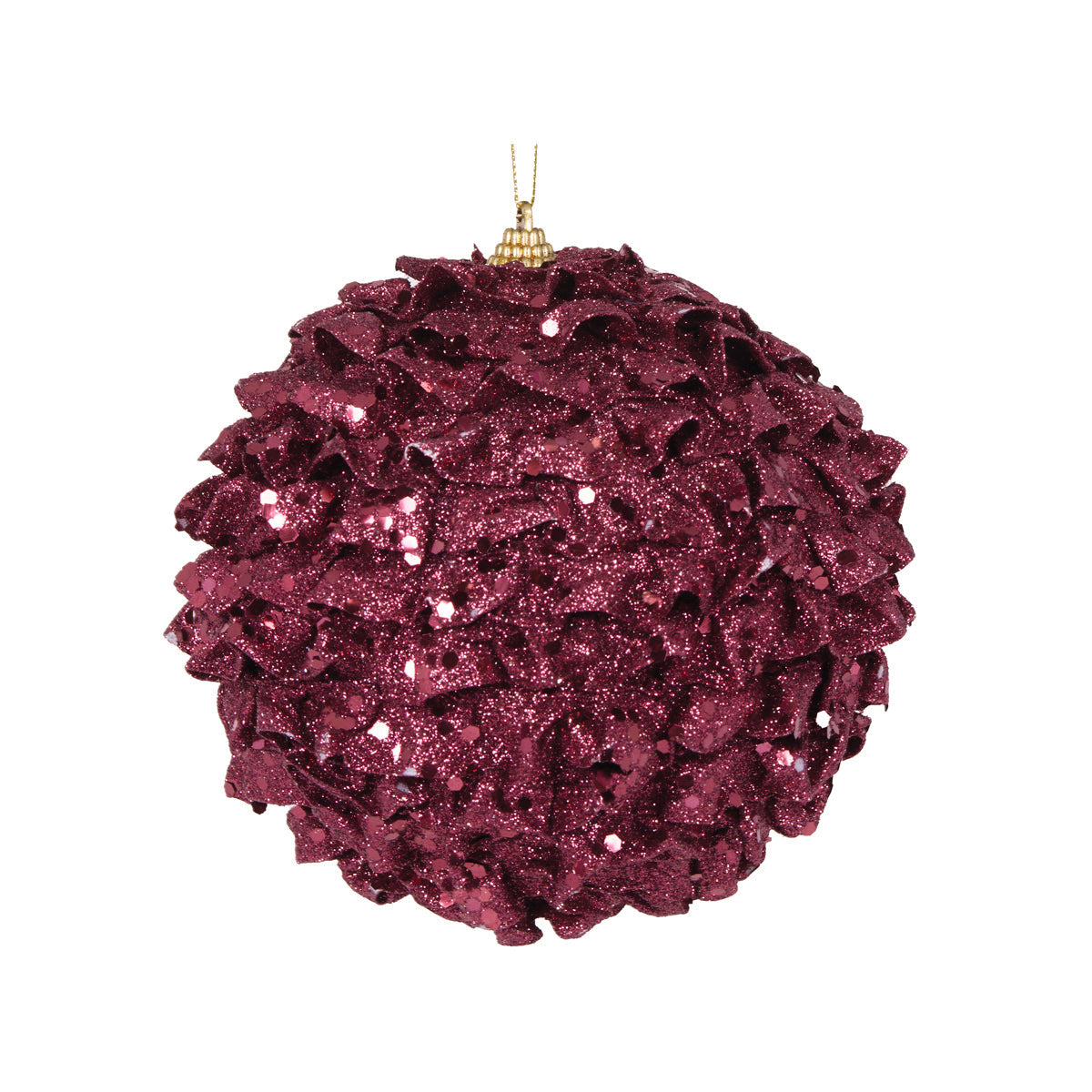 XL Burgundy Ruffles Bauble