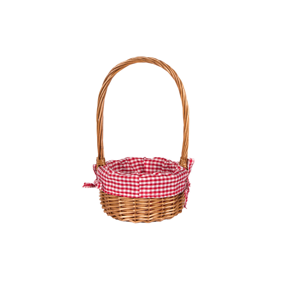 SMALL RED CHECKED BASKET