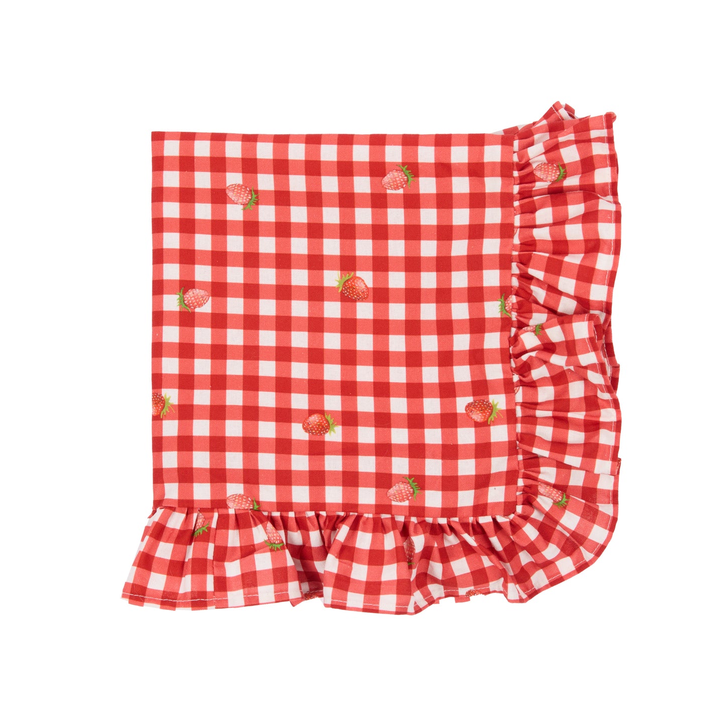 SET/4 STRAWBERRY COTTAGE COTTON NAPKINS