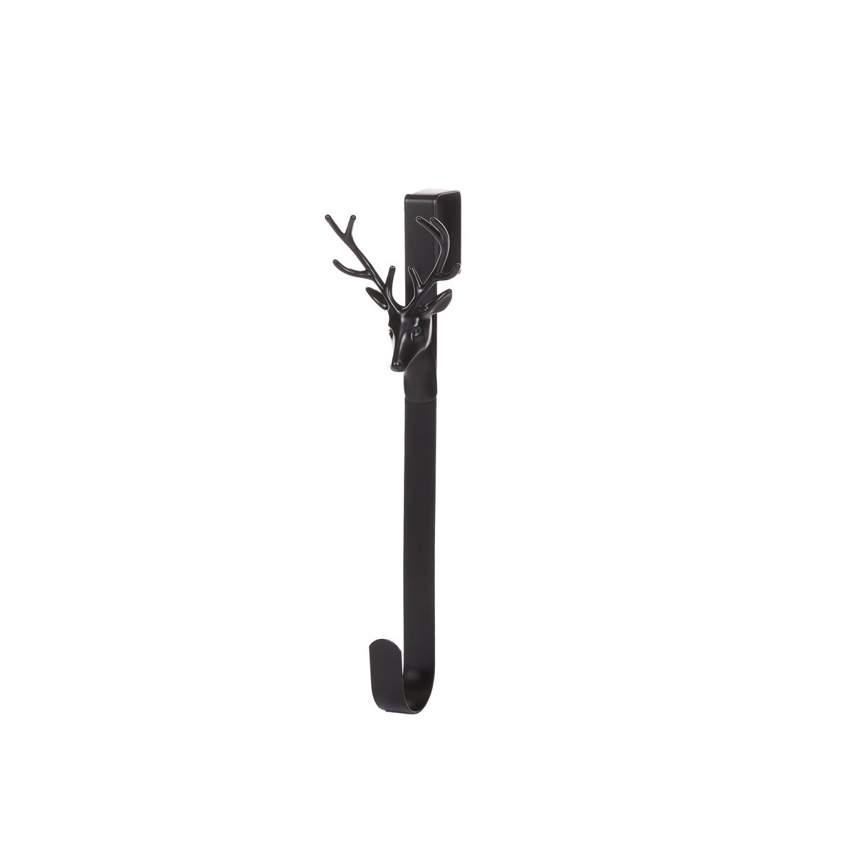 Matte Black Deer Wreath Hook
