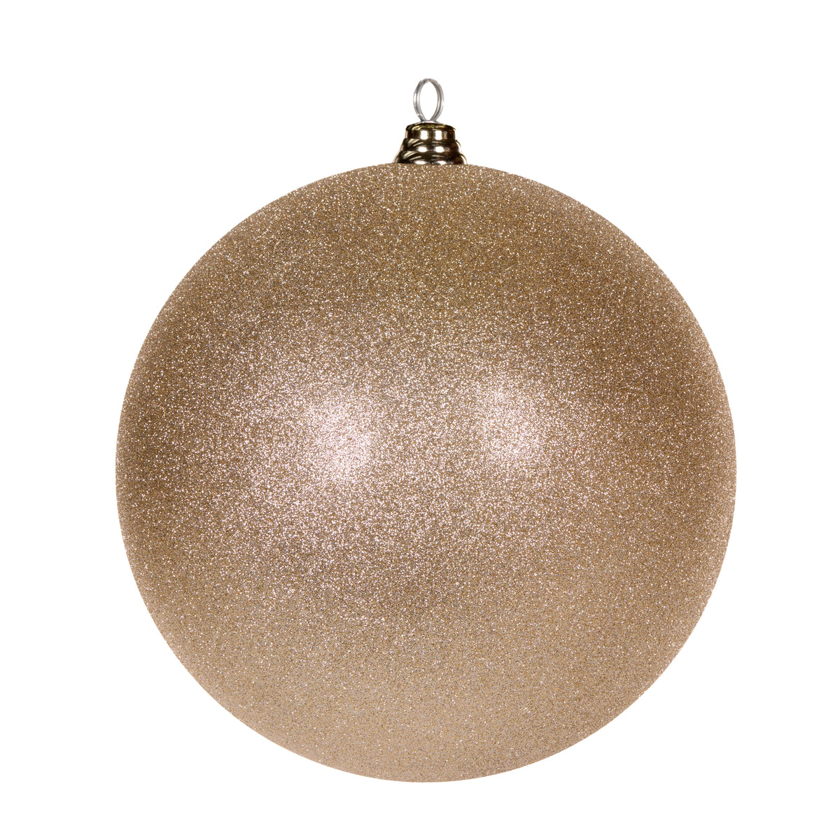 30cm Champagne Glitter Bauble