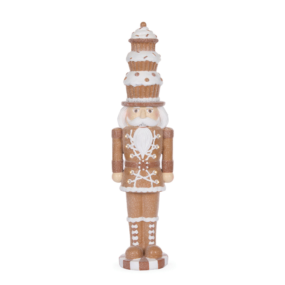 46.5cm Piped Gingerbread Cupcake Nutcracker