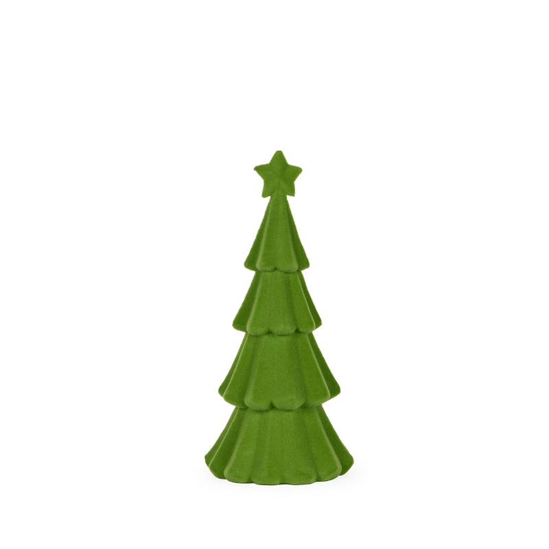 30cm Green Flocked Tree