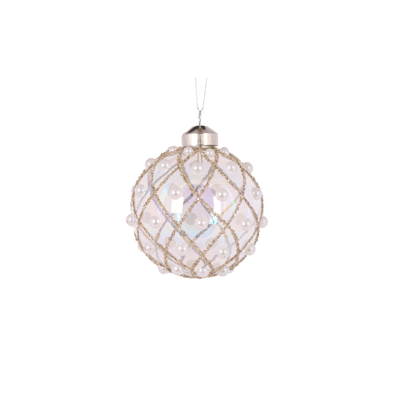 Iridescent Quilted Pearl Bauble