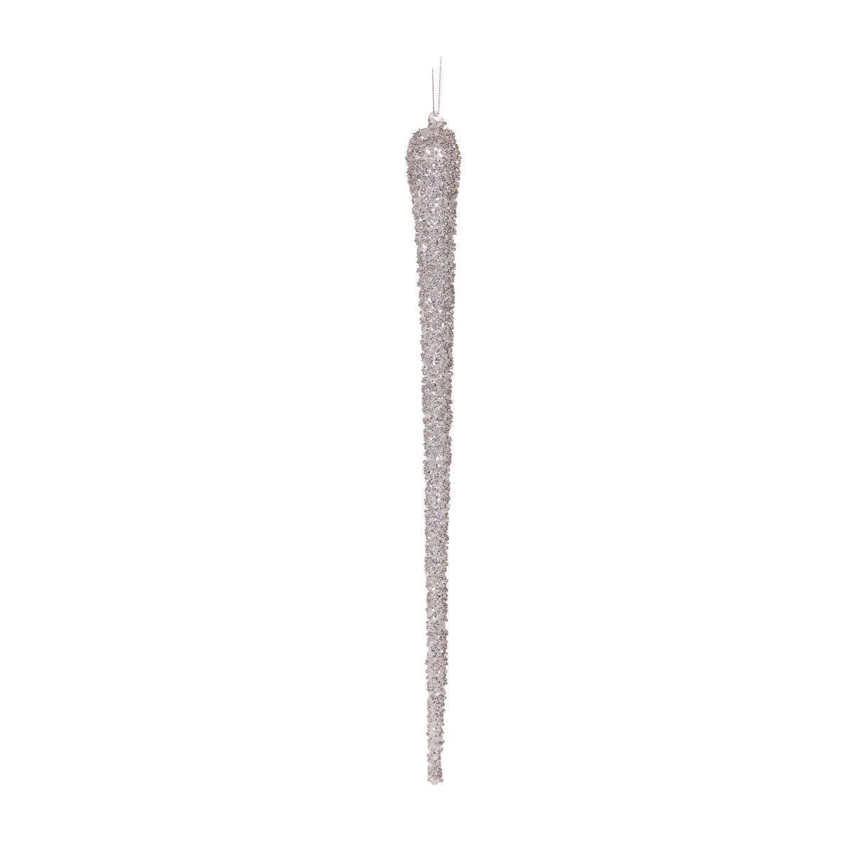 Silver Glittered Drop