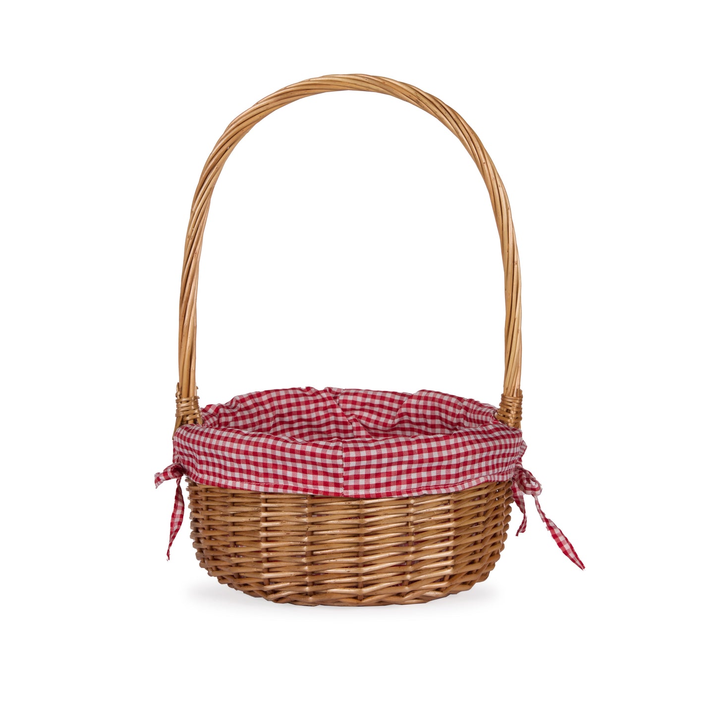 LARGE RED CHECKED BASKET