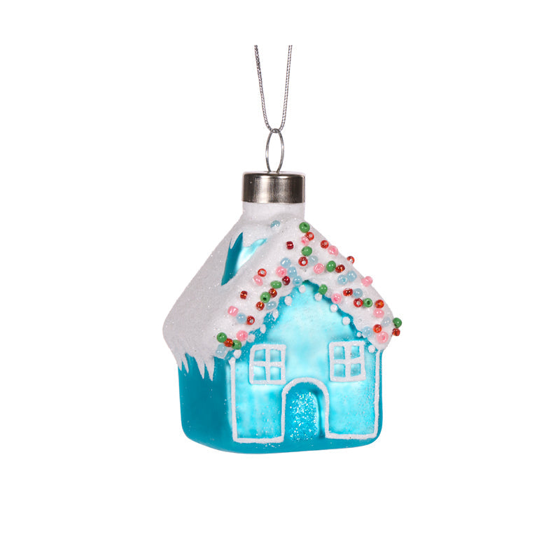 Blue Sprinkles House Ornament