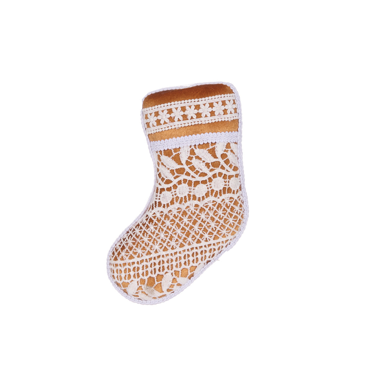 LACE GINGERBREAD STOCKING ORNAMENT