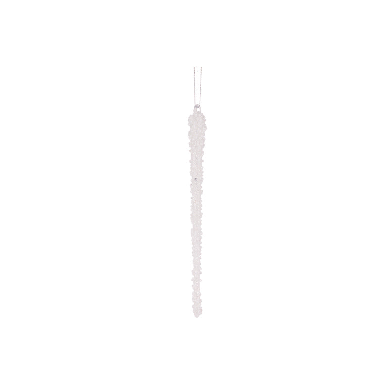 20cm White Beaded Icicle