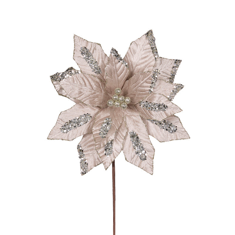 Platinum Bejewelled Poinsettia