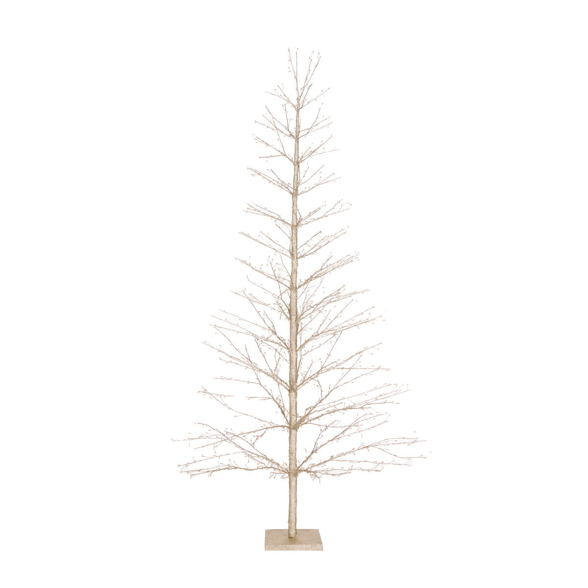 210cm LED Champagne Glitter Sparkle Tree