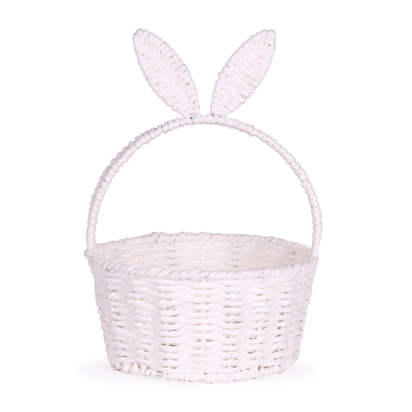 WHITE BUNNY EARS BASKET
