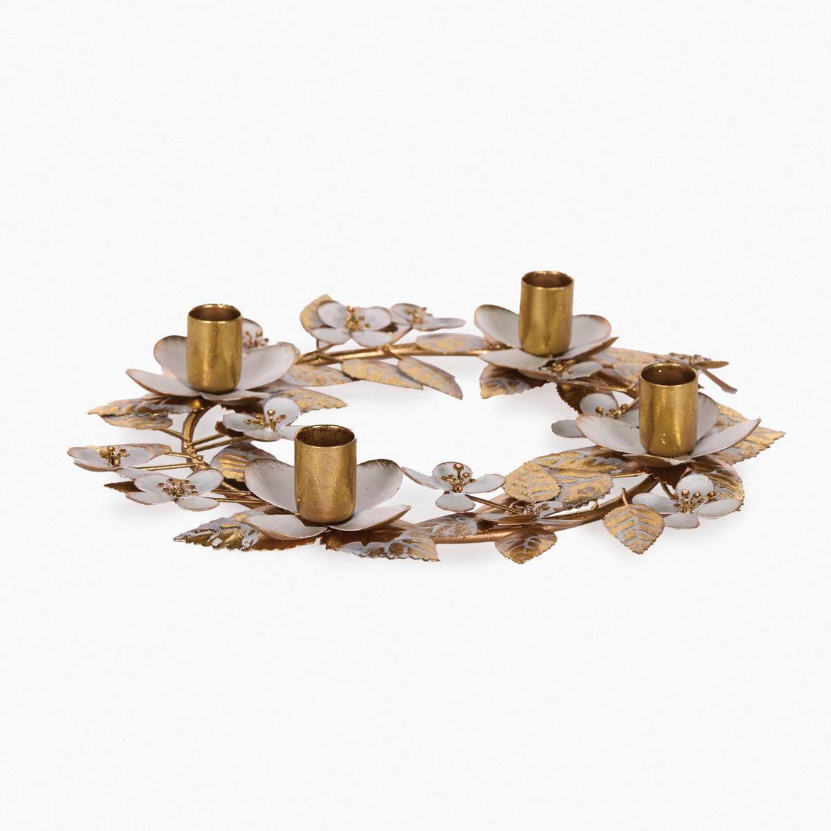 Cotton Flower Candle Centrepiece