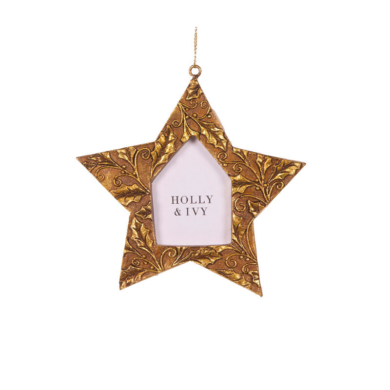 Gilded Star Frame Ornament